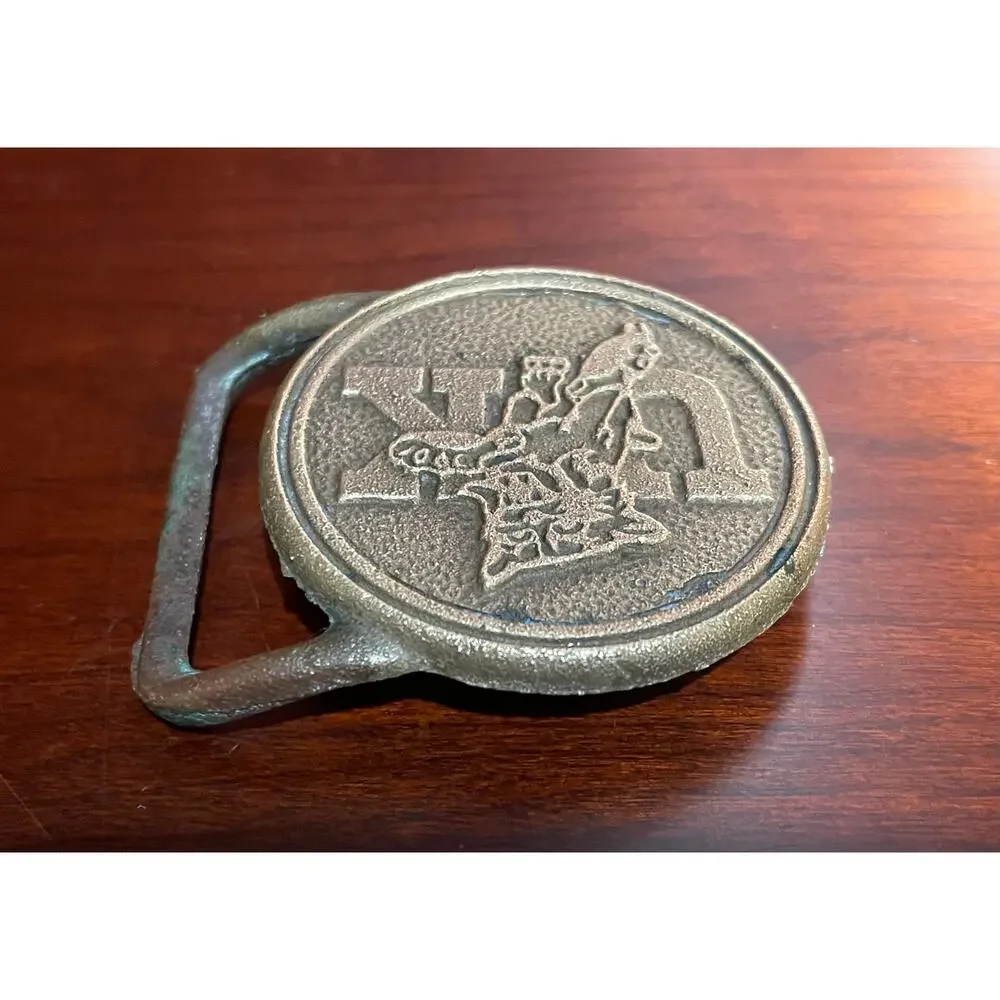 University Of Kentucky UK Wildcats Brass Belt Buckle Back Woods Buckle Co USA